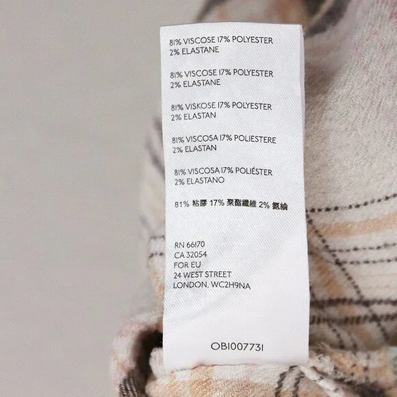 Free People We The Free Hidden Valley Button Down Oversized Plaid Shirt Top S - Picture 15 of 16